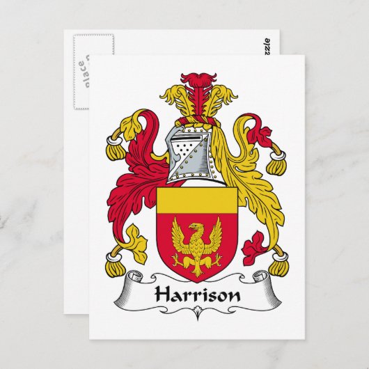 Harrison Family Crest Briefkaart (Voorkant / Achterkant)