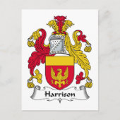 Harrison Family Crest Briefkaart (Voorkant)