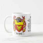Harrison Family Crest op een mok (Links)
