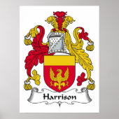 Harrison Family Crest Poster (Voorkant)