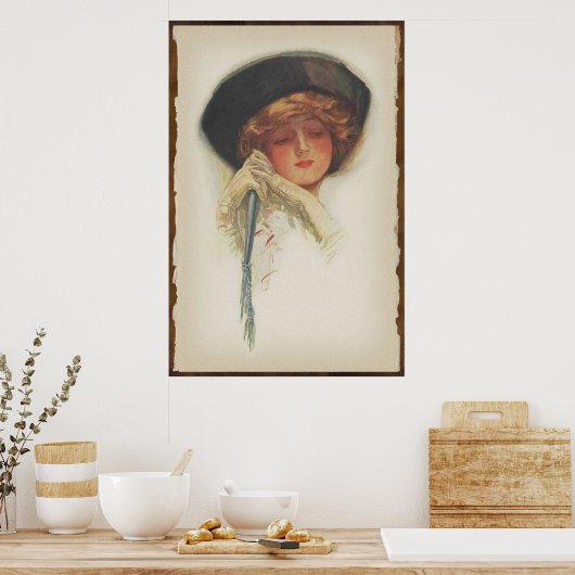 Harrison Fisher Art: American Girl Print #1 (Keuken)