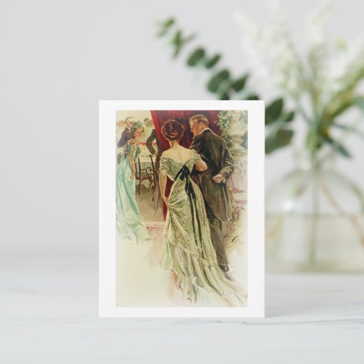 Harrison Fisher Girl als Man trouwt met de bal Briefkaart (Staand voorkant)