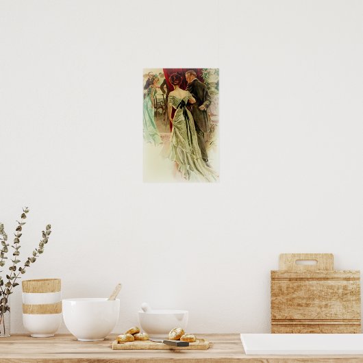 Harrison Fisher Girl als Man trouwt met de bal Poster (Keuken)