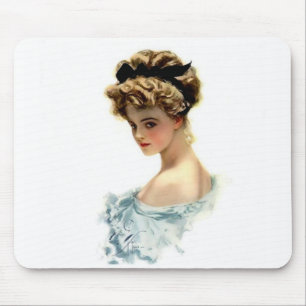 Harrison Fisher Girl in Blue Muismat