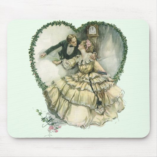 Harrison Fisher, kerstbriefje en bruin Muismat (Voorkant)