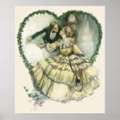 Harrison Fisher, kerstbriefje en bruin Poster (Voorkant)