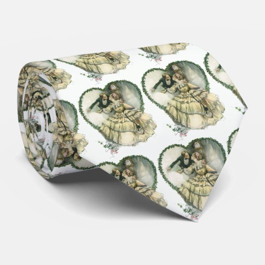 Harrison Fisher, kerstbriefje en bruin Stropdas (Opgerold)