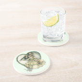 Harrison Fisher, kerstbriefje en bruin Zandsteen Onderzetter (Zijkant)