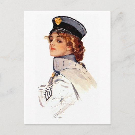 Harrison Fisher Maid in Arms Briefkaart (Voorkant)