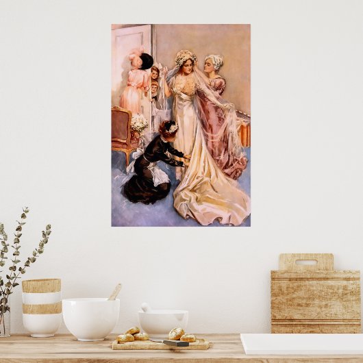 Harrison Fisher over het huwelijk Poster (Keuken)