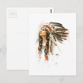 Harrison Fisher Song Hiawatha Indiase hoofdjurk 1 Briefkaart (Voorkant / Achterkant)