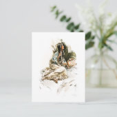 Harrison Fisher Song Hiawatha Red Indian Squaw 1 Briefkaart (Staand voorkant)