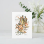 Harrison Fisher Song van Hiawatha naar de bergen Briefkaart (Staand voorkant)