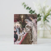 Harrison Fisher vangt de Bridal Bouquet Briefkaart (Staand voorkant)