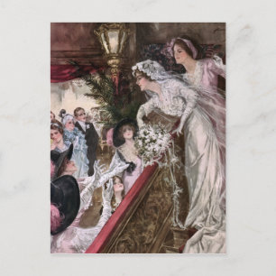Harrison Fisher vangt de Bridal Bouquet Briefkaart