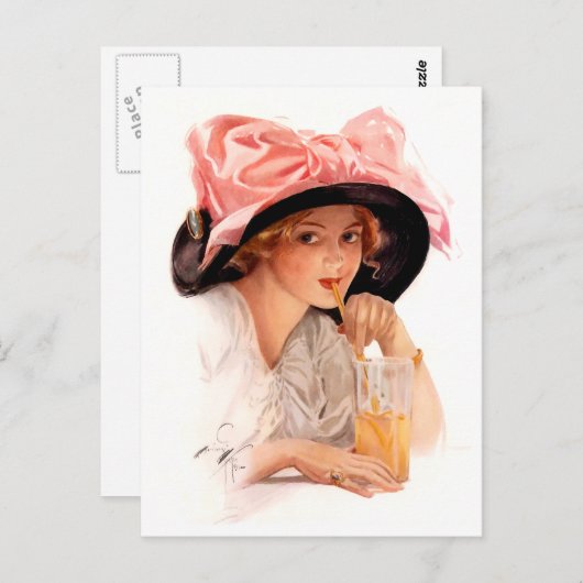 Harrison Fisher Verfrissing Briefkaart (Voorkant / Achterkant)