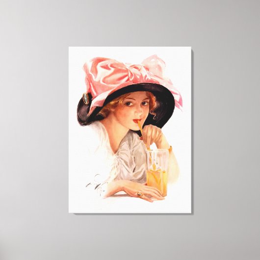 Harrison Fisher: Verfrissing Canvas Afdruk (Voorkant)