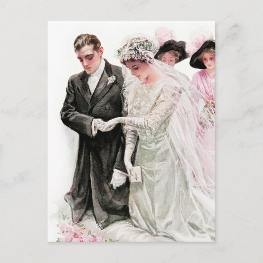 Harrison Fisher vertelt het huwelijk Briefkaart (Voorkant)
