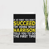 Harrison - If At First You Don't Succeed Try Doing Kaart (Voorkant)