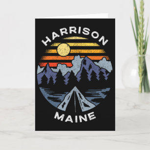 Harrison Maine Bergen Vakantie Camping Souvenir Kaart