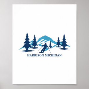 Harrison Michigan skigebied skiër _1 Poster