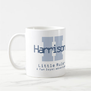 Harrison naam betekenis monogram H blauw Koffiemok