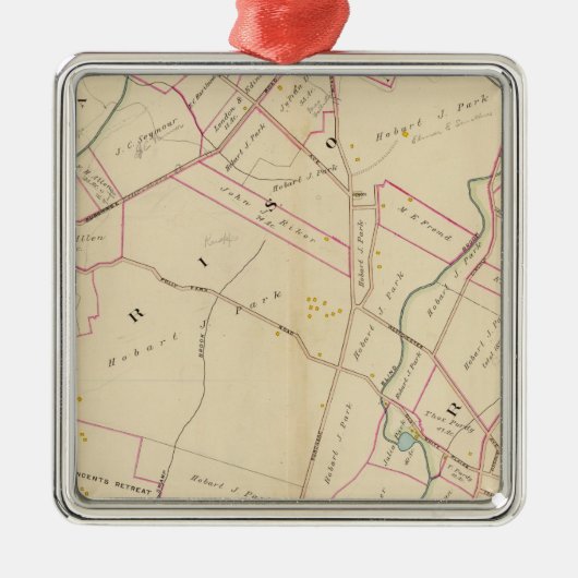 Harrison, Rye, New York Metalen Ornament (Voorkant)