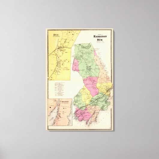 Harrison, Rye-steden Canvas Afdruk (Voorkant)