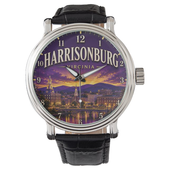 Harrisonburg Virginia Horloge (Voorkant)