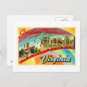 Harrisonburg Virginia VA Vintage Travel Briefkaart (Voorkant / Achterkant)