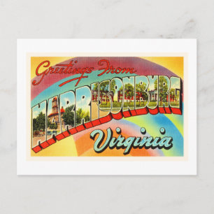 Harrisonburg Virginia VA Vintage Travel Briefkaart