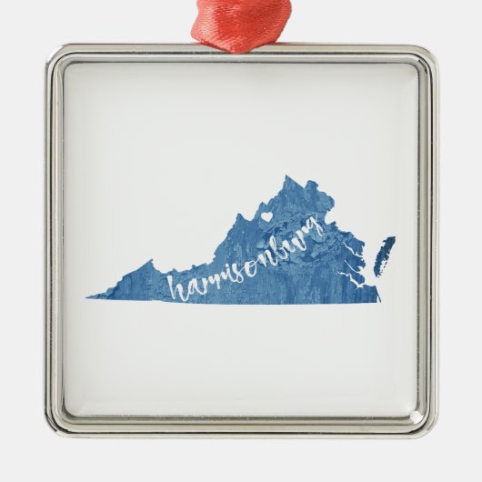 Harrisonburg Virginia Wood Grain Metalen Ornament (Voorkant)