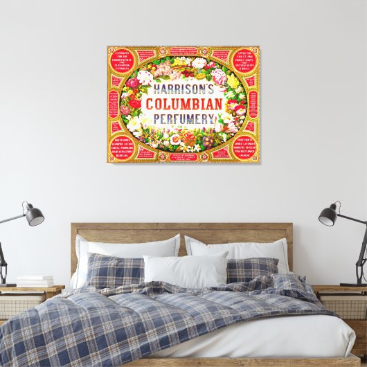 Harrison's Columbiaanse parfumerie 1854 Canvas Afdruk (Insitu (Slaapkamer))