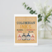 Harrison's Columbian Inks Advertentie Briefkaart (Staand voorkant)