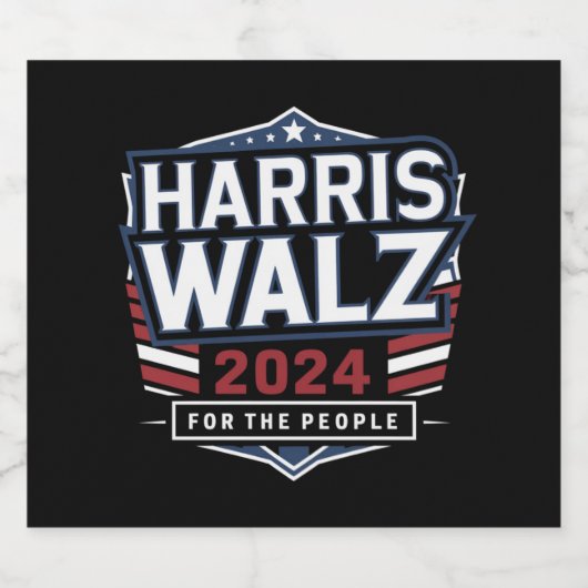HarrisWaltz 2024 Shirt KamalaHarris TimWaltz 2024 Bier Etiket (Enkel label)