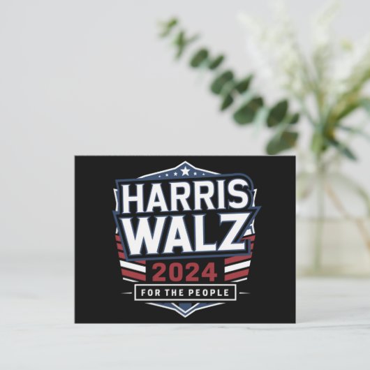 HarrisWaltz 2024 Shirt KamalaHarris TimWaltz 2024 Briefkaart (Staand voorkant)