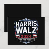 HarrisWaltz 2024 Shirt KamalaHarris TimWaltz 2024 Briefkaart (Voorkant / Achterkant)