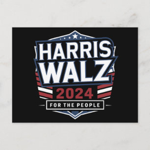HarrisWaltz 2024 T-shirt KamalaHarris TimWaltz 202 Briefkaart