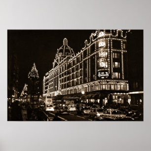 HARROD'S IN CHRISTMAS - LONDEN POSTER