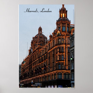 Harrods, London Night Lights Poster