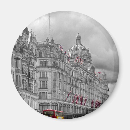 Harrods of Knightsbridge bw hdr Magneet (Voorkant)