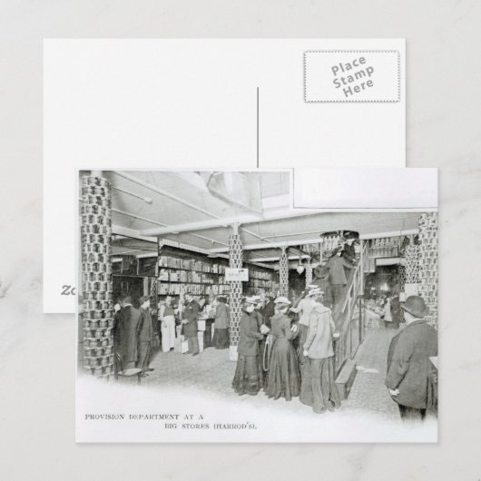 Harrods Provision Department, c.1901 Briefkaart (Voorkant / Achterkant)