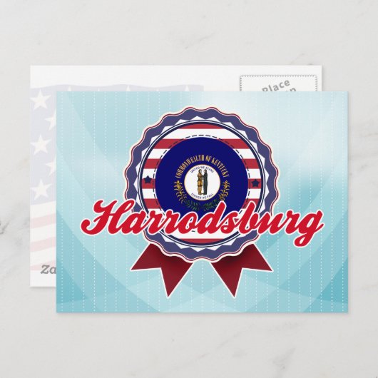 Harrodsburg, KY Briefkaart (Voorkant / Achterkant)