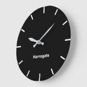 Harrogate Black Face Time Zone Newsroom Wall Grote Klok (Hoek)