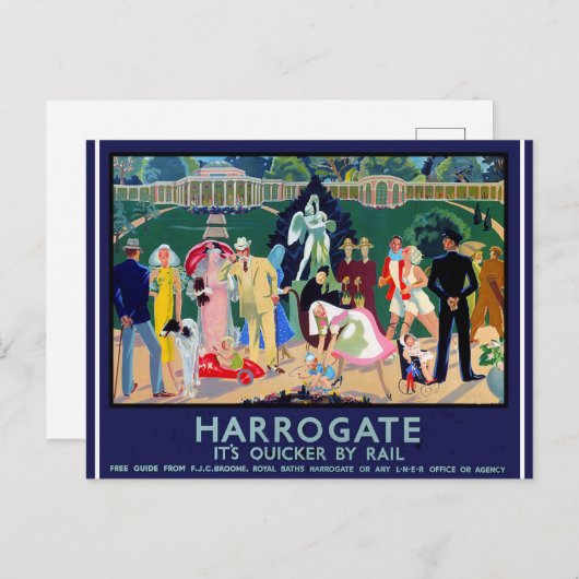 Harrogate Travel Poster Briefkaart (Voorkant / Achterkant)