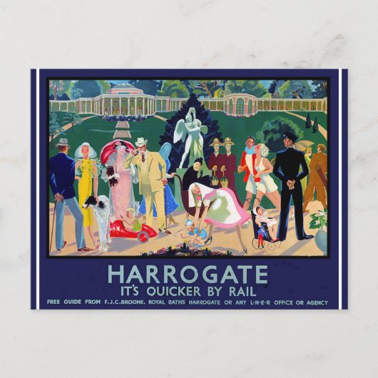 Harrogate Travel Poster Briefkaart (Voorkant)