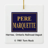 Harrow, ON Depot by Tom Rock Keramisch Ornament (Achterkant)