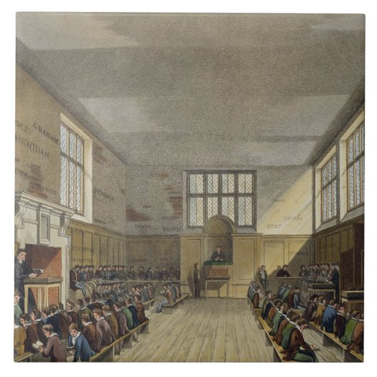 Harrow School Room uit 'Geschiedenis van Harrow Sc Tegeltje (Voorkant)
