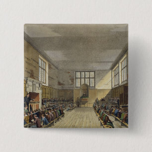 Harrow School Room uit 'Geschiedenis van Harrow Sc Vierkante Button 5,1 Cm