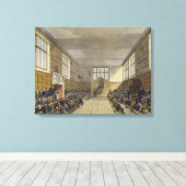 Harrow School Room uit 'History of Harrow School' Canvas Afdruk (Insitu (Houten vloer))